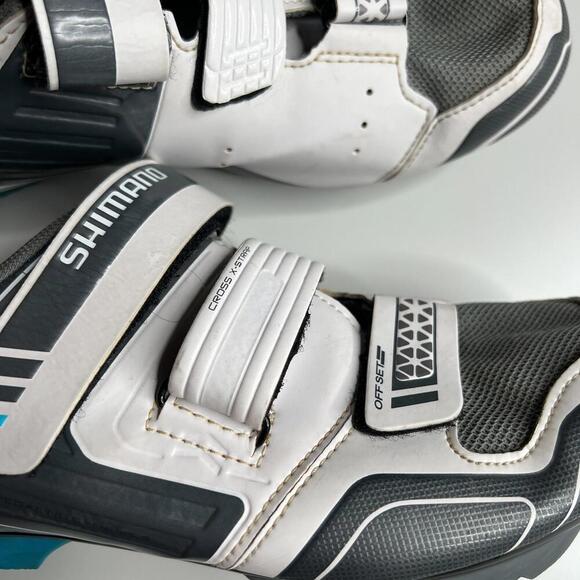 Shimano Dynalast Women’s SPD Cycling Shoes White Gray Size 42 EU MTB Road Bike - Picture 10 of 12
